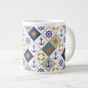 Sea Theme Pattern 2 Giant Coffee Mug