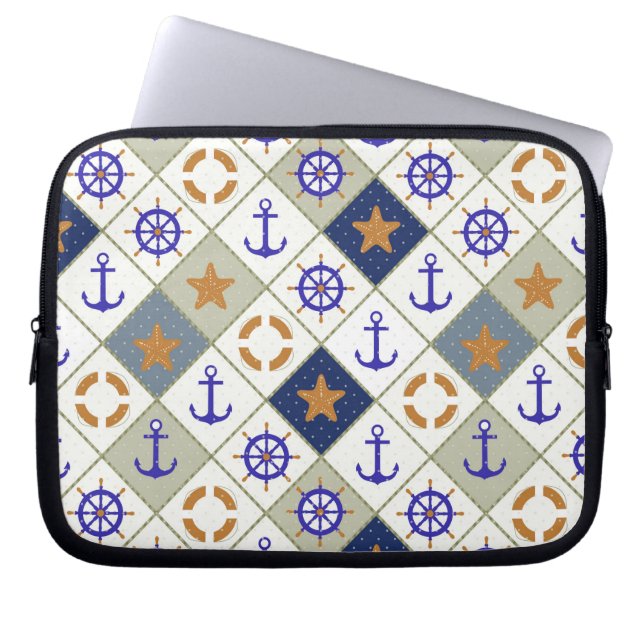 Sea Theme Pattern 2 Laptop Sleeve (Front)