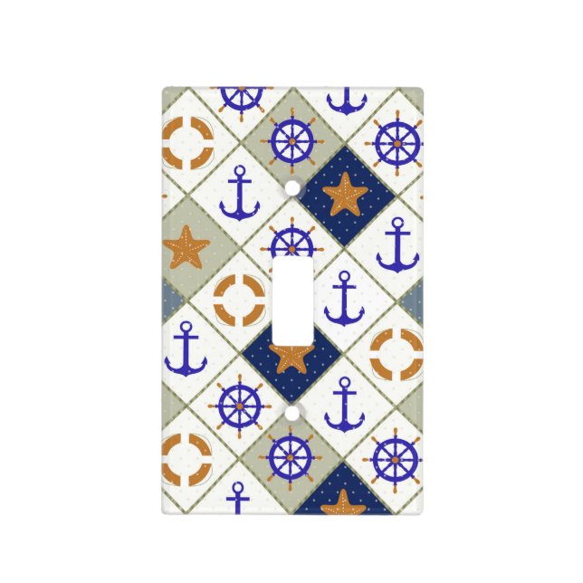 Sea Theme Pattern 2 Light Switch Cover (Front)