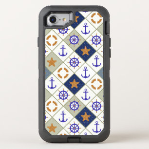 Sea Theme Pattern 2 OtterBox Defender iPhone SE/8/7 Case