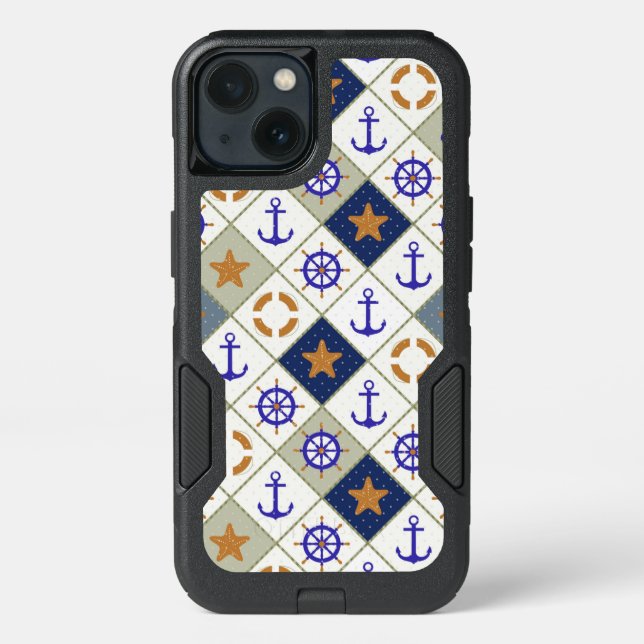 Sea Theme Pattern 2 Otterbox iPhone Case (Back)