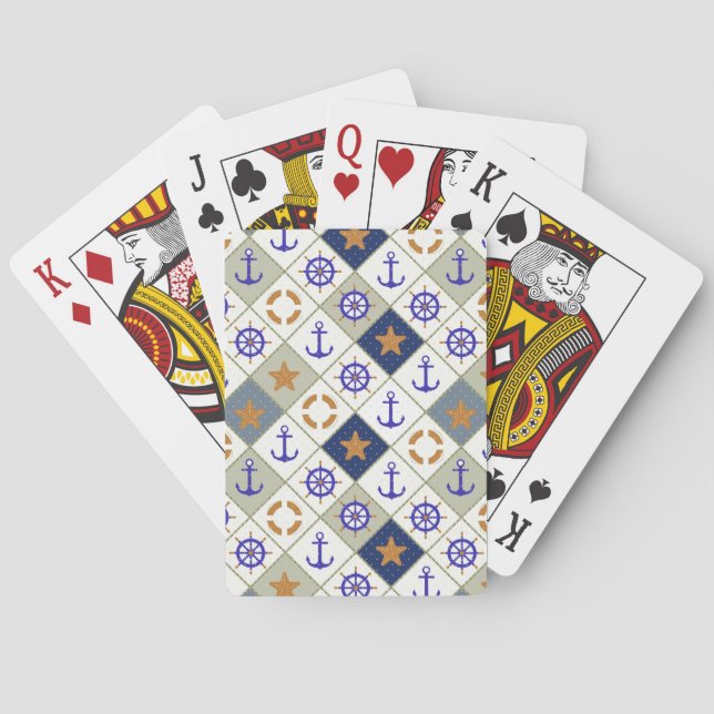 Sea Theme Pattern 2 Poker Cards (Back)