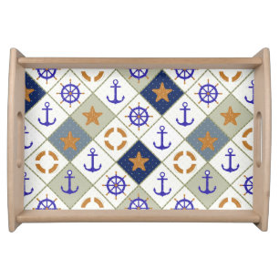 Sea Theme Pattern 2 Serving Tray