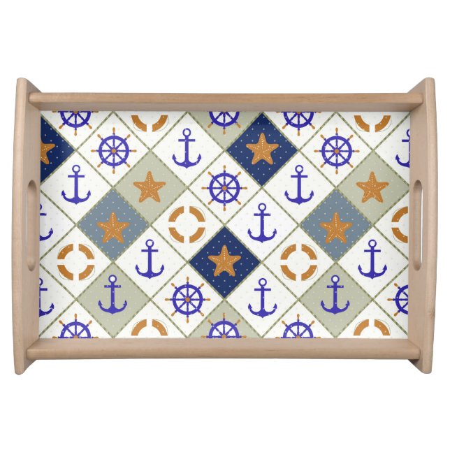 Sea Theme Pattern 2 Serving Tray (Front)