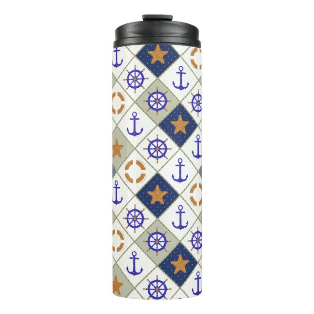 Sea Theme Pattern 2 Thermal Tumbler (Front)