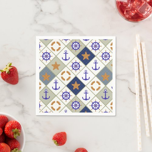 Sea Theme Pattern Napkins