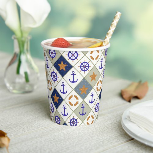 Sea Theme Pattern Paper Cups