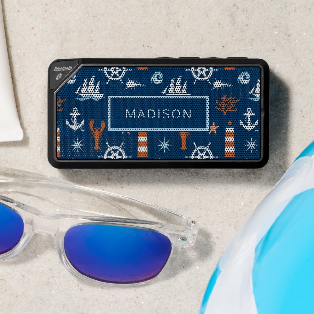 Sea Theme Pattern | Personalize Bluetooth Speaker (Insitu(Beach))