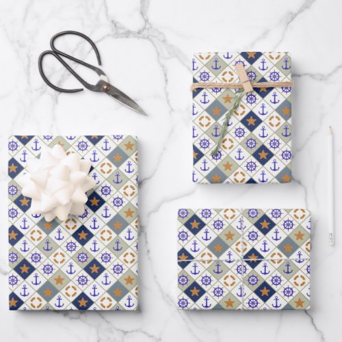 Sea Theme Pattern Wrapping Paper Sheets