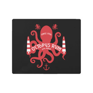 Sea Themed And Fantasy Octopus Nautical Mug Ser Metal Print