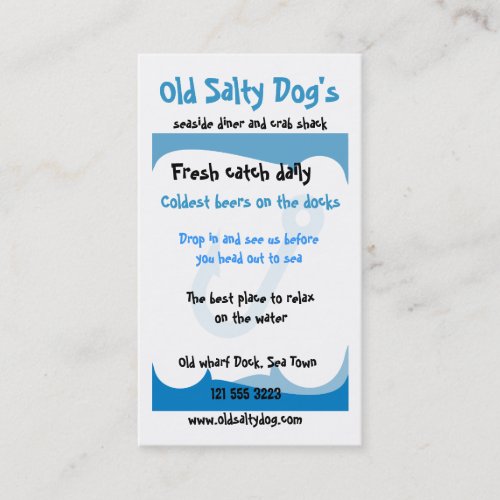 Sea themed business card