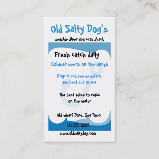 Customizable Sea themed business card