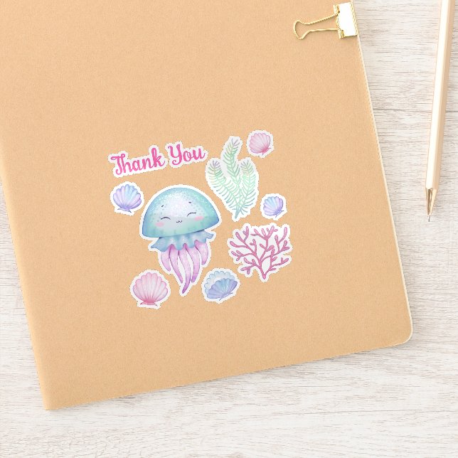 Sea themed party sticker. sticker (Notebook)