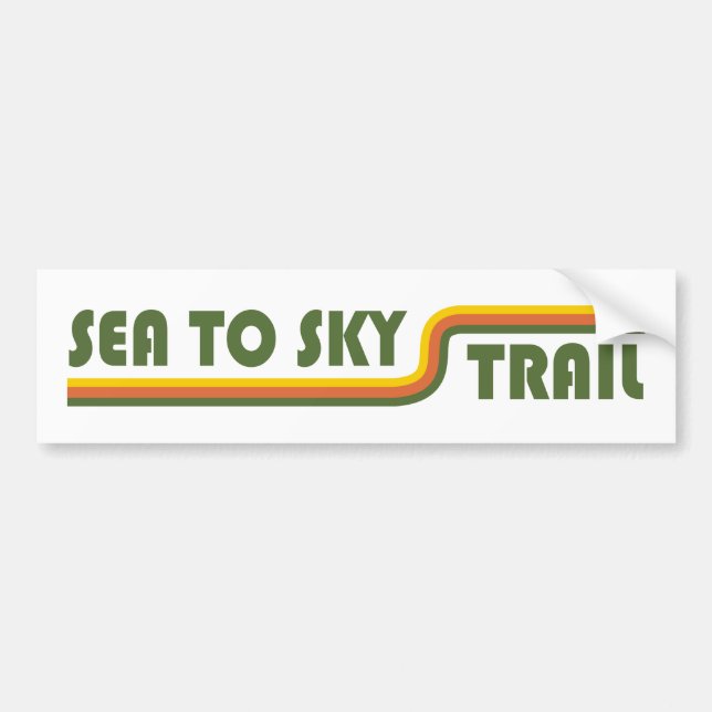 Sea To Sky Trail British Columbia Bumper Sticker (Front)