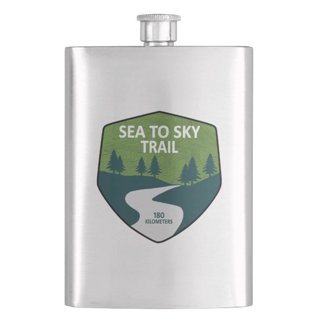 Sea To Sky Trail British Columbia Flask (Front)