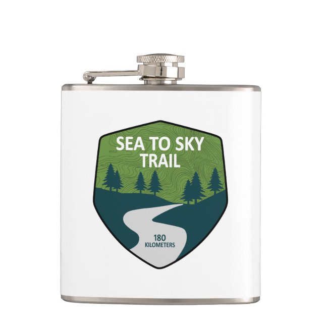 Sea To Sky Trail British Columbia Flask (Front)