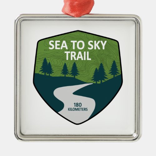 Sea To Sky Trail British Columbia Metal Ornament
