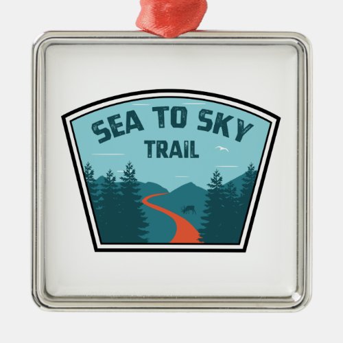 Sea To Sky Trail British Columbia Metal Ornament