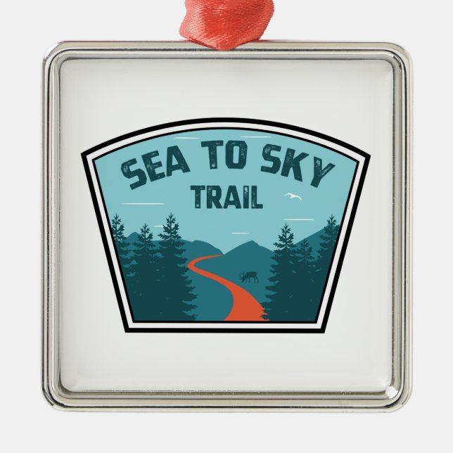 Sea To Sky Trail British Columbia Metal Ornament (Front)