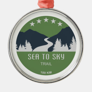 Sea To Sky Trail British Columbia Metal Ornament