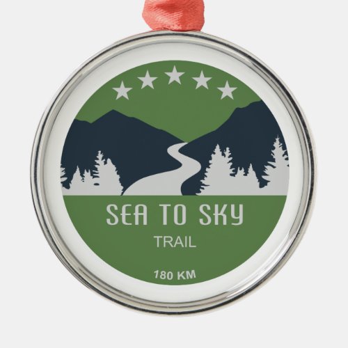 Sea To Sky Trail British Columbia Metal Ornament