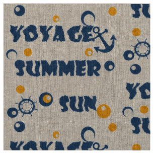 Sea, travel , summer , sun fabric