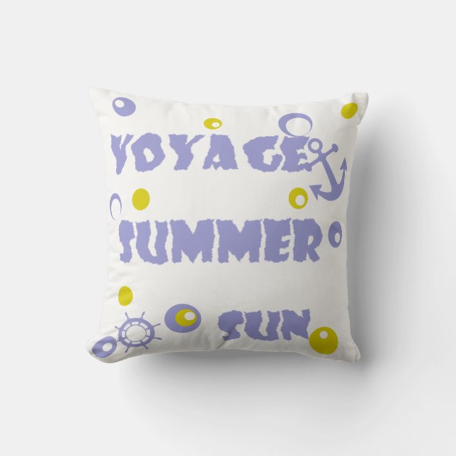 Sea, travel , summer throw pillow (Front)
