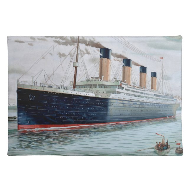 Sea Trials of RMS Titanic Placemat (Front)