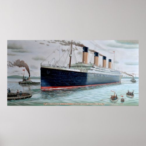 Sea Trials of RMS Titanic Poster