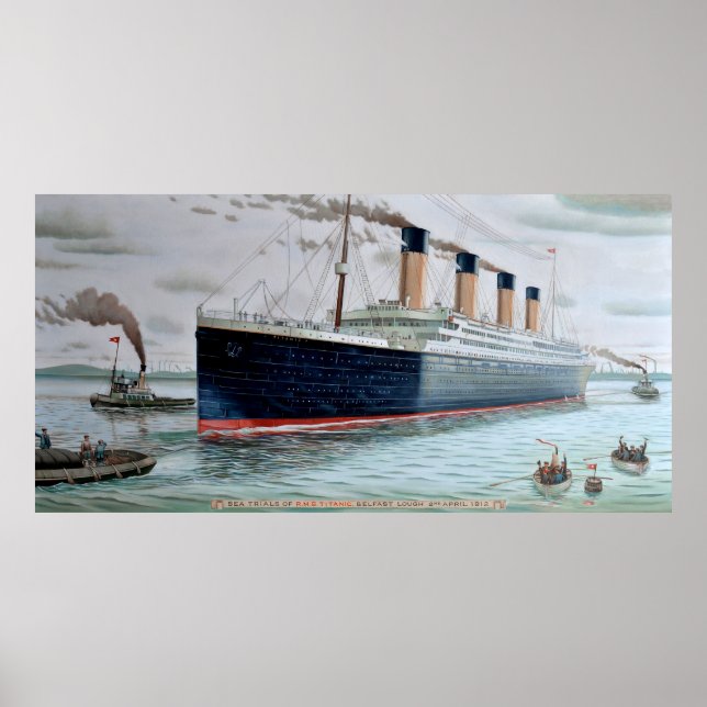 Sea Trials of RMS Titanic Poster (Front)