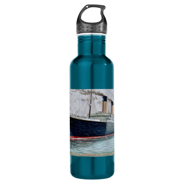 Sea Trials of RMS Titanic Stainless Steel Water Bottle (Front)