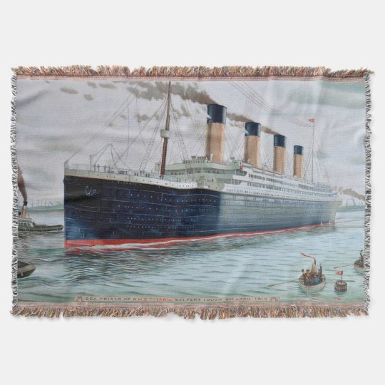 Sea Trials of RMS Titanic Throw Blanket | Zazzle.com