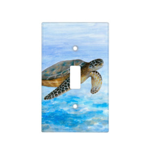 Sea Turtle 1 ocean blue Light Switch Cover