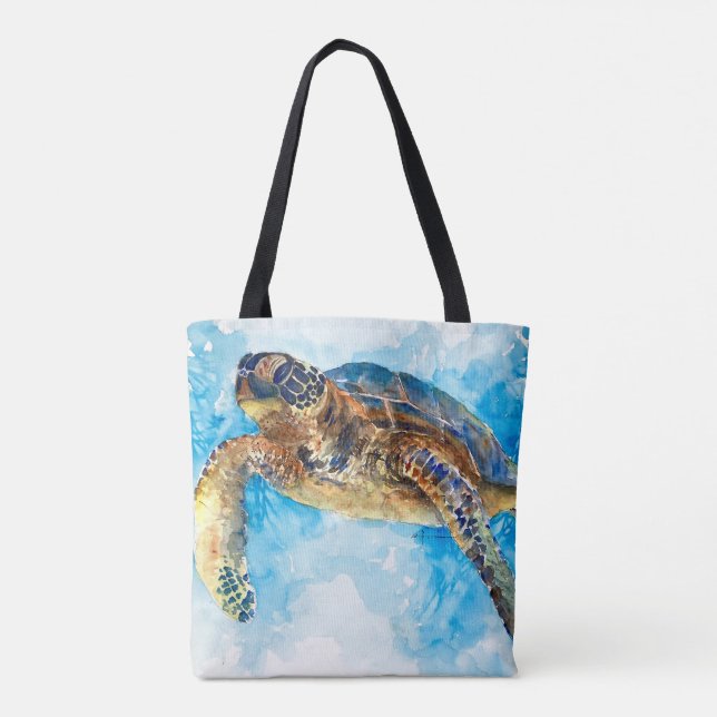 Sea Turtle 33 Tote Bag (Back)