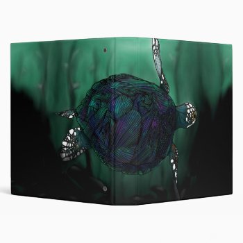 Sea Turtle 3 Ring Binder by BRGproductions at Zazzle