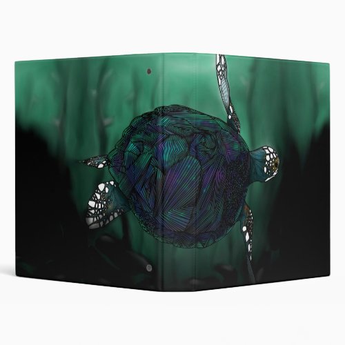 Sea Turtle 3 Ring Binder