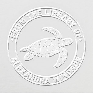 Sea Turtle #6 Library Book Name Embosser