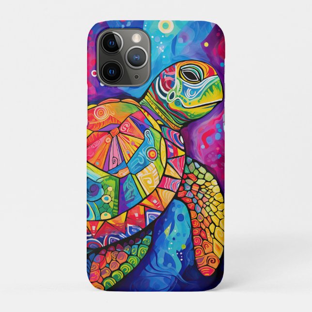 Sea Turtle Abstract Earth Day Ocean Beach Nature Case-Mate iPhone Case (Back)