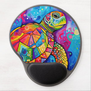 Sea Turtle Abstract Earth Day Ocean Beach Nature Gel Mouse Pad