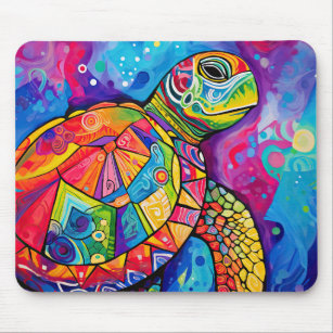 Sea Turtle Abstract Earth Day Ocean Beach Nature Mouse Pad