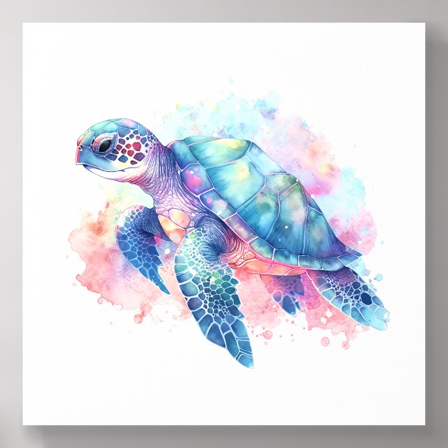Sea Turtle Acrylic Photo Tile (Front Set)