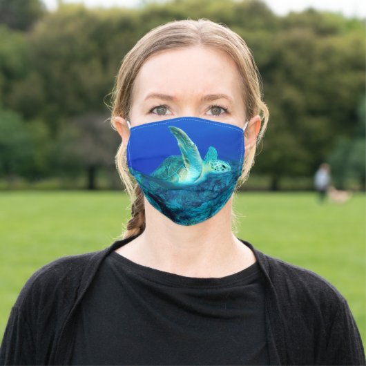 Sea Turtle Adult Cloth Face Mask (Outside)