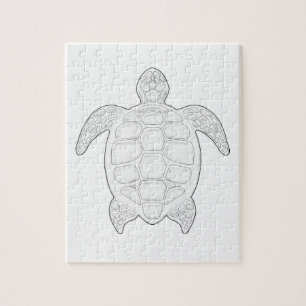 Sea Turtle Adult Coloring Puzzle