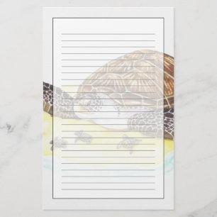 Sea Turtle and Babies Stationery