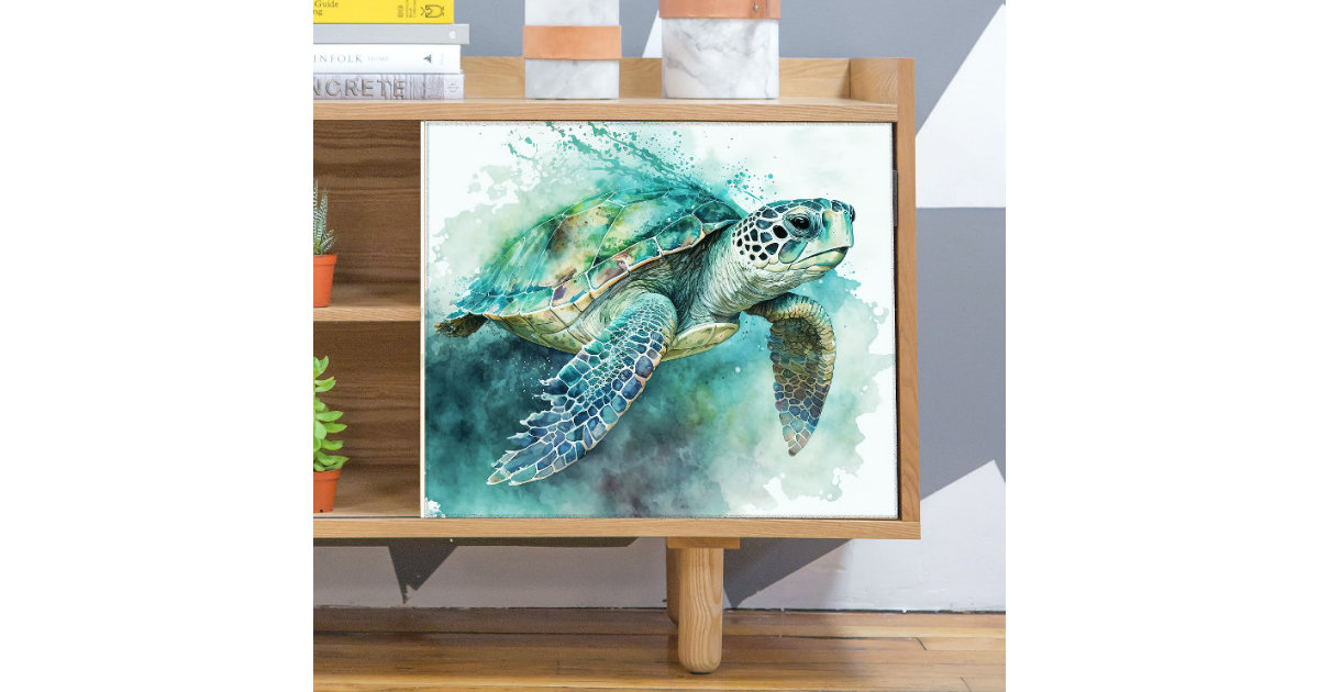 Sea Turtle and Bubbles Decoupage Tissue Paper | Zazzle