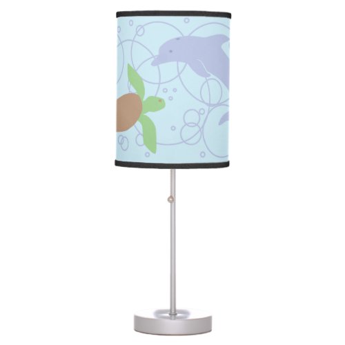Sea Turtle and Dolphin Table Lamp