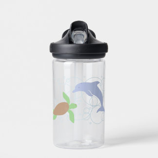 Sea Turtle and Dolphin Water Bottle