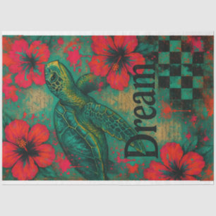 Sea Turtle and Hibiscus – Decoupage Paper Tissue
