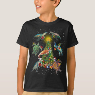 Sea Turtle Animal Lover Lighting Sea Turtle Christ T-Shirt