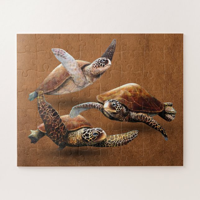 Sea Turtle Animals Extinction Save The Turtles Jigsaw Puzzle (Horizontal)